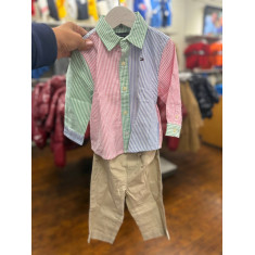 Conjunto camisa manga longa e calça