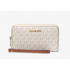 Michael Kors - Jet Set Signature Logo Smartphone Wristlet - Vanilla