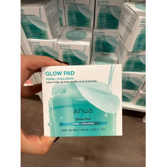 O Anua Glow Pad PDRN+ Hyaluron é um disco esfoliante que serve para remover células mortas suavemente, iluminar e renovar a pele