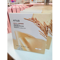 ANUA - RICE 70 + CERAMIDE GLOW COLLAGEN MASK - Mascara facial ótima para hidratar, iluminar e melhorar a elasticidade da pele 1
