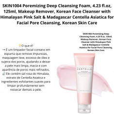 SKIN1004 Poremizing Deep Cleansing Foam, 4.23 fl.oz, 125ml, Makeup Remover, Korean Face Cleanser with Himalayan Pink Salt & Mada