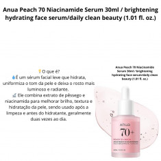 Anua Peach 70 Niacinamide Serum 30ml / brightening hydrating face serum/daily clean beauty (1.01 fl. oz.) 1
