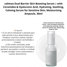 celimax Dual Barrier Skin Boosting Serum | with Ceramides & Hyaluronic Acid, Hydrating, Soothing, Calming Serum for Sensitive Sk