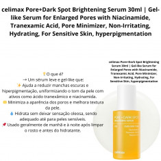 celimax Pore+Dark Spot Brightening Serum 30ml | Gel-like Serum for Enlarged Pores with Niacinamide, Tranexamic Acid, Pore Minimi