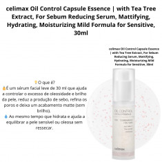 celimax Oil Control Capsule Essence | with Tea Tree Extract, For Sebum Reducing Serum, Mattifying, Hydrating, Moisturizing Mild