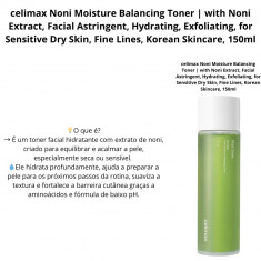 celimax Noni Moisture Balancing Toner | with Noni Extract, Facial Astringent, Hydrating, Exfoliating, for Sensitive Dry Skin, Fi