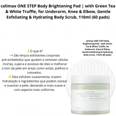 celimax ONE STEP Body Brightening Pad | with Green Tea & White Truffle, for Underarm, Knee & Elbow, Gentle Exfoliating & Hydrati
