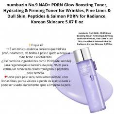 numbuzin No.9 NAD+ PDRN Glow Boosting Toner, Hydrating & Firming Toner for Wrinkles, Fine Lines & Dull Skin, Peptides & Salmon P
