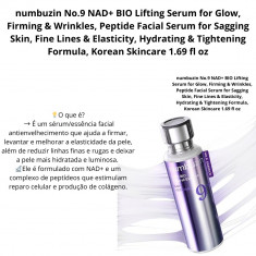 numbuzin No.9 NAD+ BIO Lifting Serum for Glow, Firming & Wrinkles, Peptide Facial Serum for Sagging Skin, Fine Lines & Elasticit