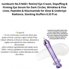 numbuzin No.9 NAD+ Retinol Eye Cream, Depuffing & Firming Eye Serum for Dark Circles, Wrinkles & Fine Lines, Peptides & Niacinam