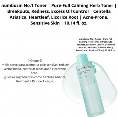 numbuzin No.1 Toner | Pure-Full Calming Herb Toner | Breakouts, Redness, Excess Oil Control | Centella Asiatica, Heartleaf, Lico