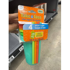 4 copos com tampa e canudos 1