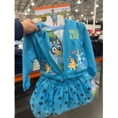 kit 3 peças moletom de zíper camiseta e tutu 4