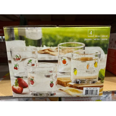 PROMO 11/04 PANDEX 4 copos vidro decorado 1