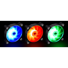 Série BR LITE120-3B RGB 120mm LED PWM Cooler com moldura preta