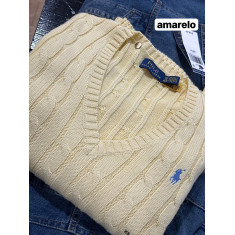 suéter manga longa gola V 1