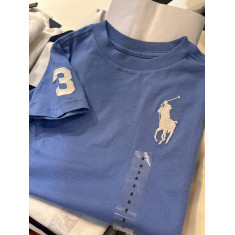 Camiseta Manga curta cor única com número na manga Big Pony 1