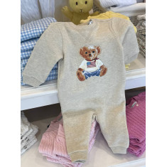 BABY BOY Macacão sem pé com fleece