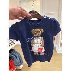 blusinha manga curta tricô Bear