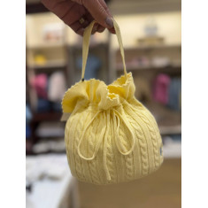 Bolsinha de mao kids menina tricô 1