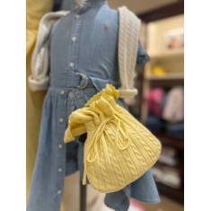 Bolsinha de mao kids menina tricô 2