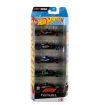 Hot Wheels 5-Pack Race Team, Set of 5 Formula 1-Themed 1:64 Scale