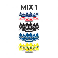 Little Trees - Mix 1 - Pack com 4 TOP aromas - (6x Black Ice,6x New Car,6x Vanilla Pride,6x Vanillaroma)