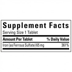 Nature Made Iron 65 mg. 365 Tablets - Val: 11/2024