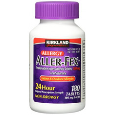 Kirkland Signature Aller-Fex Antihistamine 180 mg., 180 Tablets - Val: 07/2023