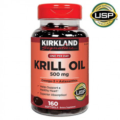 Kirkland Signature Krill Oil 500 mg., 160 Softgels - Val: 11/2023