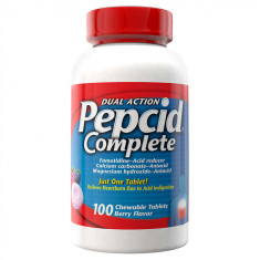 Dual Action Pepcid Complete Acid Reducer + Antacid, 100 Chewable Tablets - Val: 03/2024