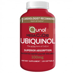 Qunol Mega CoQ10 Ubiquinol 100 mg., 120 Softgels - Val: 12/2025