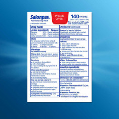 Salonpas Pain Relieving Patch, 140 Patches - Val: 03/2024
