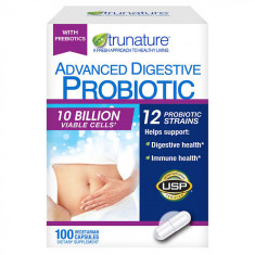 Trunature Advanced Digestive Probiotic, 100 Capsules  - Val: 03/2023