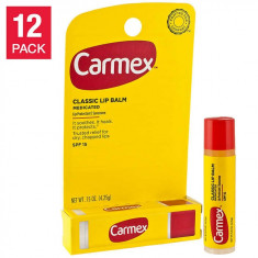 Carmex Lip Balm, Original, 0.15 oz, 12 ct