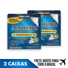 2 caixas Minoxidil FOAM - 6 frascos - FRETE GRÁTIS