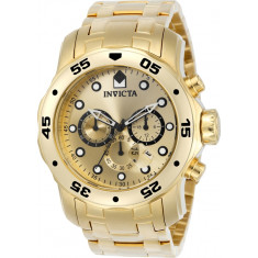 Invicta Men's 0074 Pro Diver Quartz Chronograph Gold Dial Watch