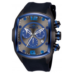 Invicta Men's 10066 Lupah Quartz Chronograph Blue, Gunmetal Dial Watch