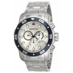 Invicta Men's 80058 Pro Diver Quartz 3 Hand Silver Dial Watch