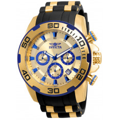 Invicta Men's 22308 Pro Diver Scuba Quartz Chronograph Gold Dial Watch