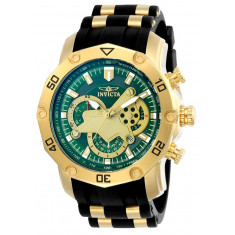 Invicta Men's 23425 Pro Diver SCUBA Quartz Multifunction Green Dial Watch