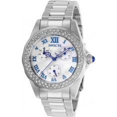 Invicta Women's 28436 Angel Quartz 3 Hand White Dial Watch