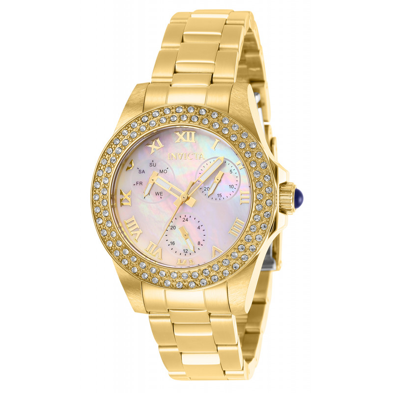 invicta angel lady mother-of-pearl dial ladies quartz watch