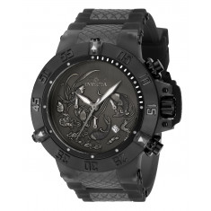 Invicta Men's 37040 Subaqua  Quartz 3 Hand Black, Silver, Dark Grey Dial Watch