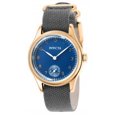 Invicta Men's 37073 Vintage Quartz 3 Hand Dark Blue Dial Watch