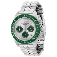 Invicta Men's 36734 Speedway Quartz Chronograph Light Grey, Green Dial Watch