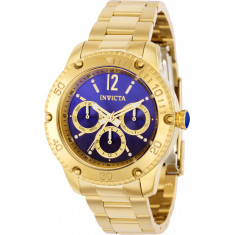 Invicta Women's 36726 Angel Quartz Chronograph Blue, Gold Dial Watch