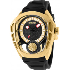Invicta Men's 35443 Akula  Automatic 3 Hand Black, Gold Dial Watch