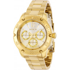 Invicta Women's 36725 Angel Quartz Chronograph Silver, Gold Dial Watch