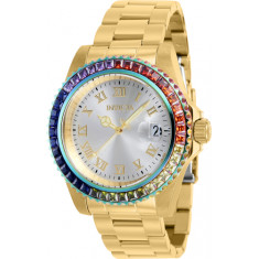 Invicta Women's 40229 Angel Quartz 3 Hand Silver Dial Watch